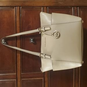 Michael Kors Charlotte Tote - Taupe and Gold